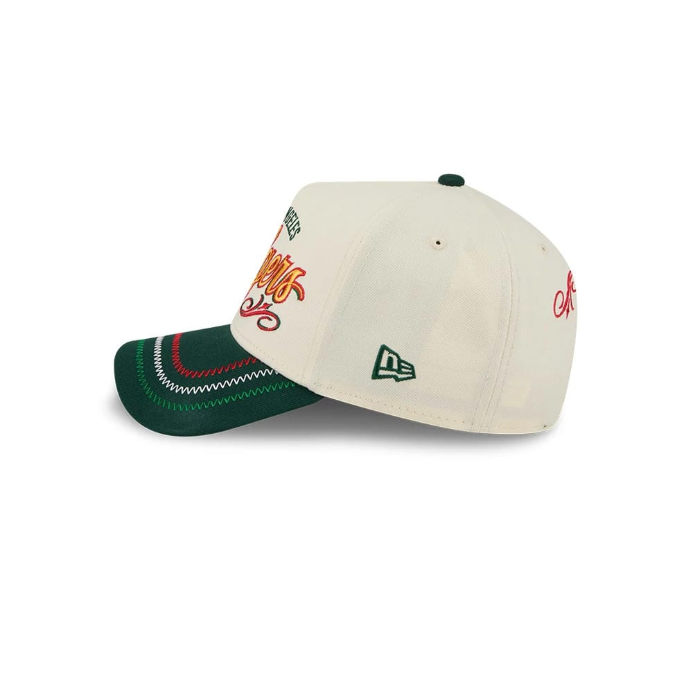 Pictured is this MLB Cinco De Mayo LA Dodgers 9FORTY A-Frame Adjustable cap in cream. 4