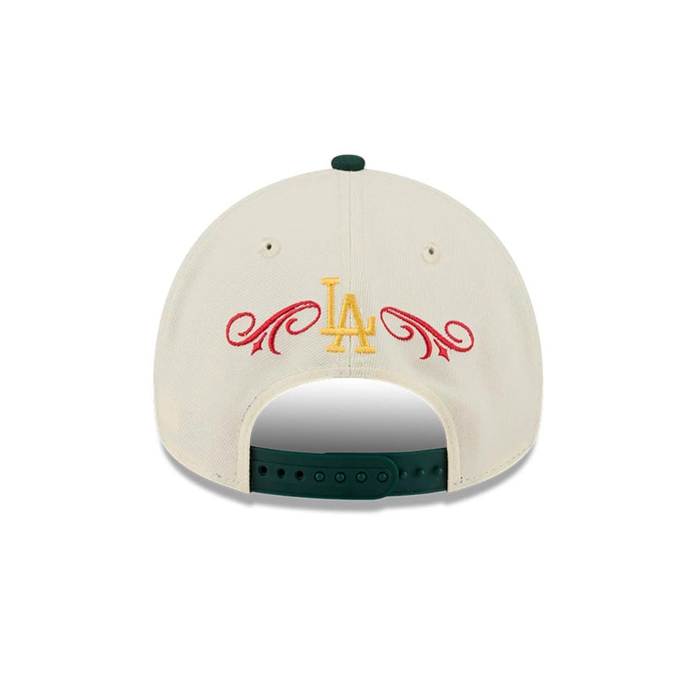 Pictured is this MLB Cinco De Mayo LA Dodgers 9FORTY A-Frame Adjustable cap in cream. 6