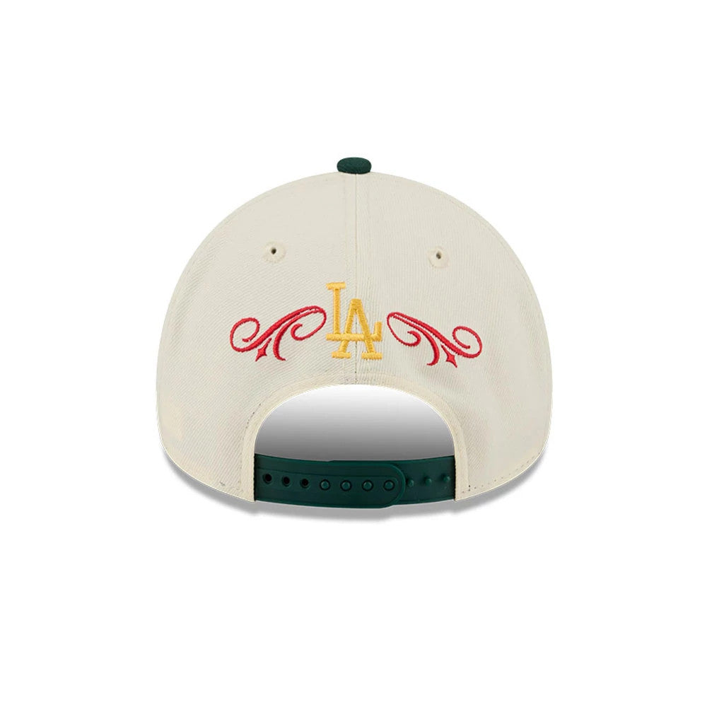 Pictured is this MLB Cinco De Mayo LA Dodgers 9FORTY A-Frame Adjustable cap in cream & green. 6