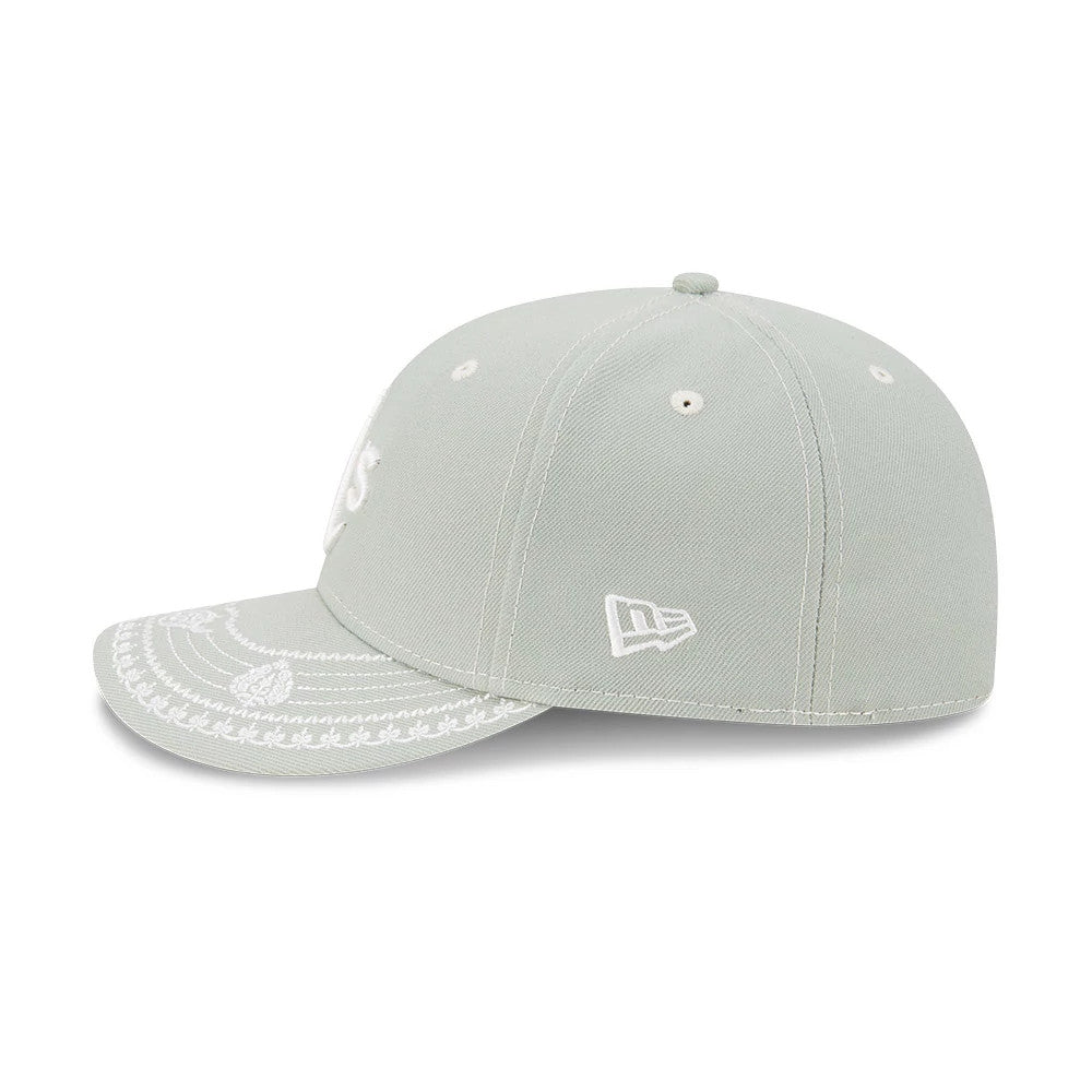 Pictured is this MLB Fathers Day Athletics 59FIFTY Fitted cap in pastel green. 5