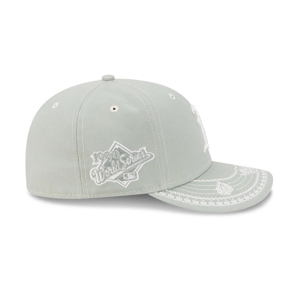 Pictured is this MLB Fathers Day Athletics 59FIFTY Fitted cap in pastel green. 7