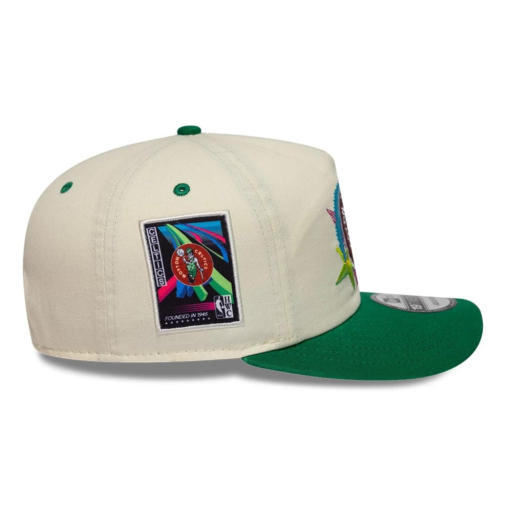 Pictured is this NBA Hardwood Classic Boston Celtics 19TWENTY Adjustable cap in cream. 5