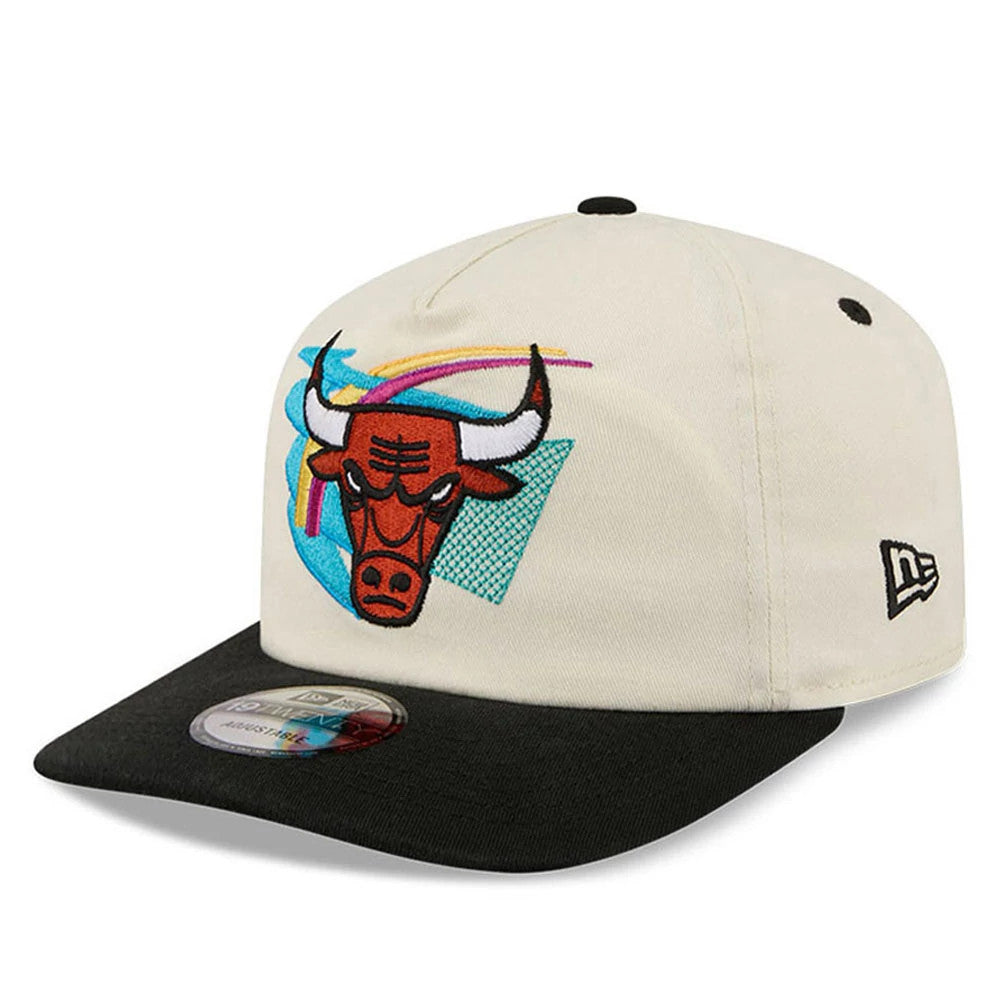 Pictured is this NBA Hardwood Classic Chicago Bulls 19TWENTY Adjustable cap in cream & black. 4