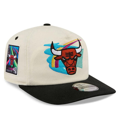 Pictured is this NBA Hardwood Classic Chicago Bulls 19TWENTY Adjustable cap in cream. 1
