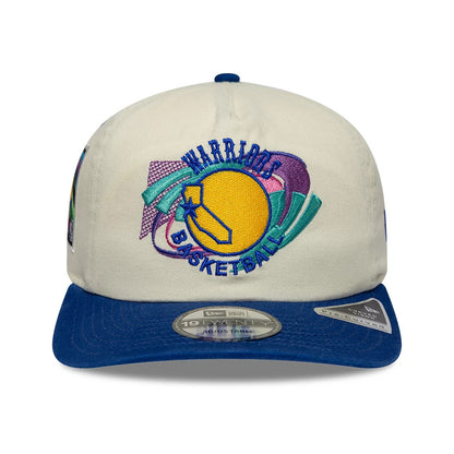 Pictured is this NBA Hardwood Classic Golden State Warriors 19TWENTY Adjustable cap in Cream. 3