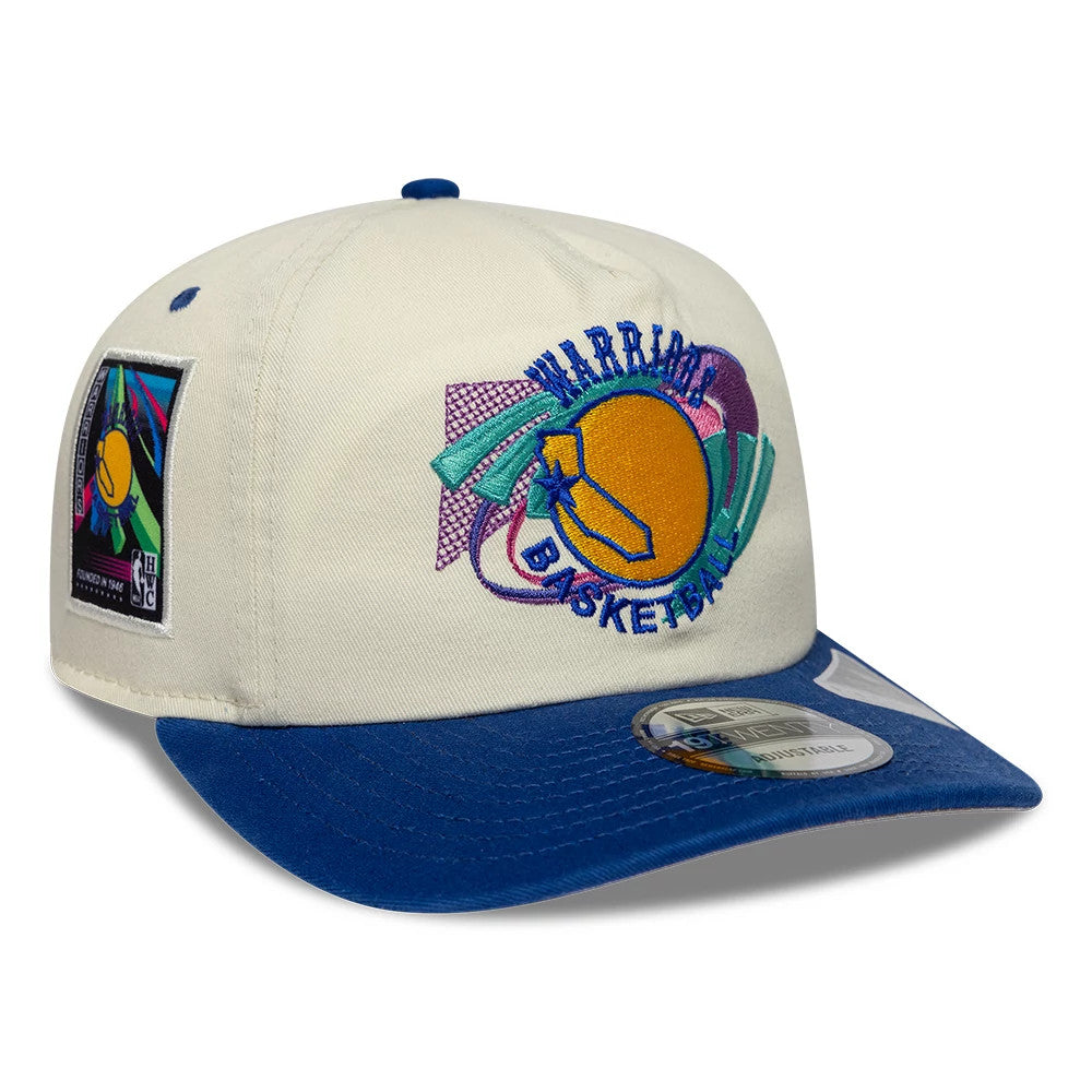Pictured is this NBA Hardwood Classic Golden State Warriors 19TWENTY Adjustable cap in Cream. 1