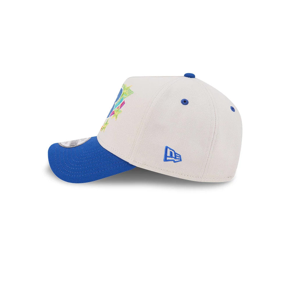 Pictured is this NBA Hardwood Classic Buffalo Braves 9FORTY A-Frame Adjustable cap in light beige. 6
