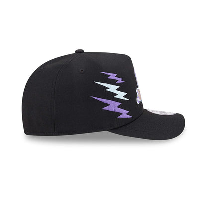 Pictured is this Looney Tunes Wile E Coyote 9FIFTY A-Frame Snapback Adjustable cap in black. 6