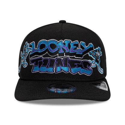Pictured is this Looney Tunes Multi Character 9FIFTY A-Frame Snapback Adjustable cap in black. 3