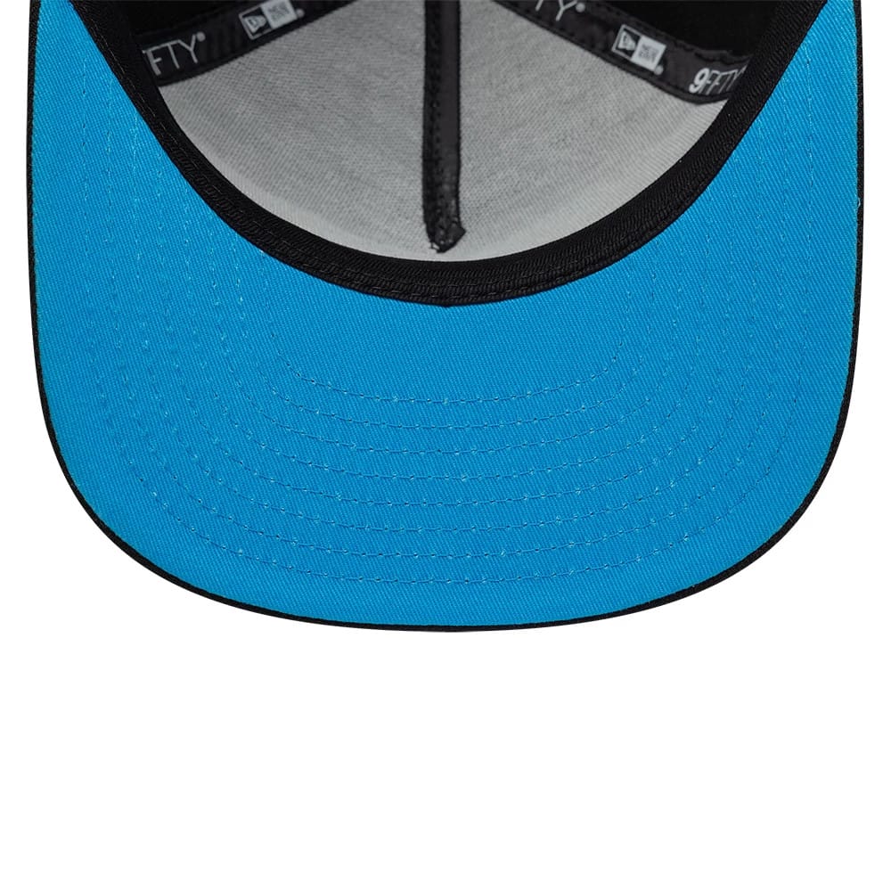 Pictured is this Looney Tunes Multi Character 9FIFTY A-Frame Snapback Adjustable cap in black. 2