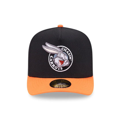 Pictured is this Looney Tunes Chasin Carrots Bugs Bunny 59FIFTY A-Frame Fitted cap in black. 3