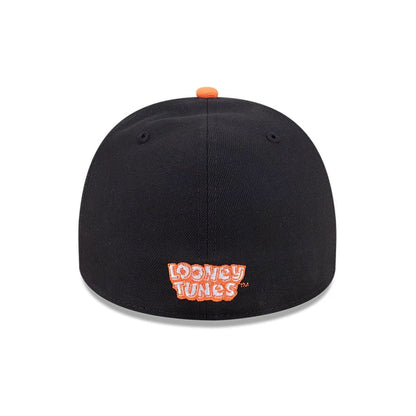 Pictured is this Looney Tunes Chasin Carrots Bugs Bunny 59FIFTY A-Frame Fitted cap in black. 7