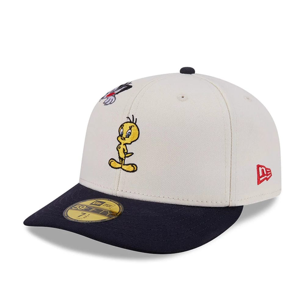 Pictured is this Looney Tunes Pwetty Cat Multi Character 59FIFTY Fitted cap in navy. 4