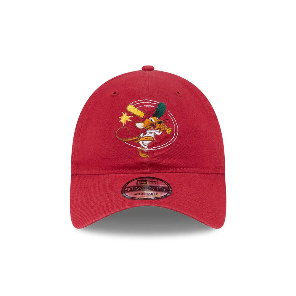 Pictured is this Looney Tunes Speedy Gonzales 9TWENTY Adjustable cap in dark red. 3