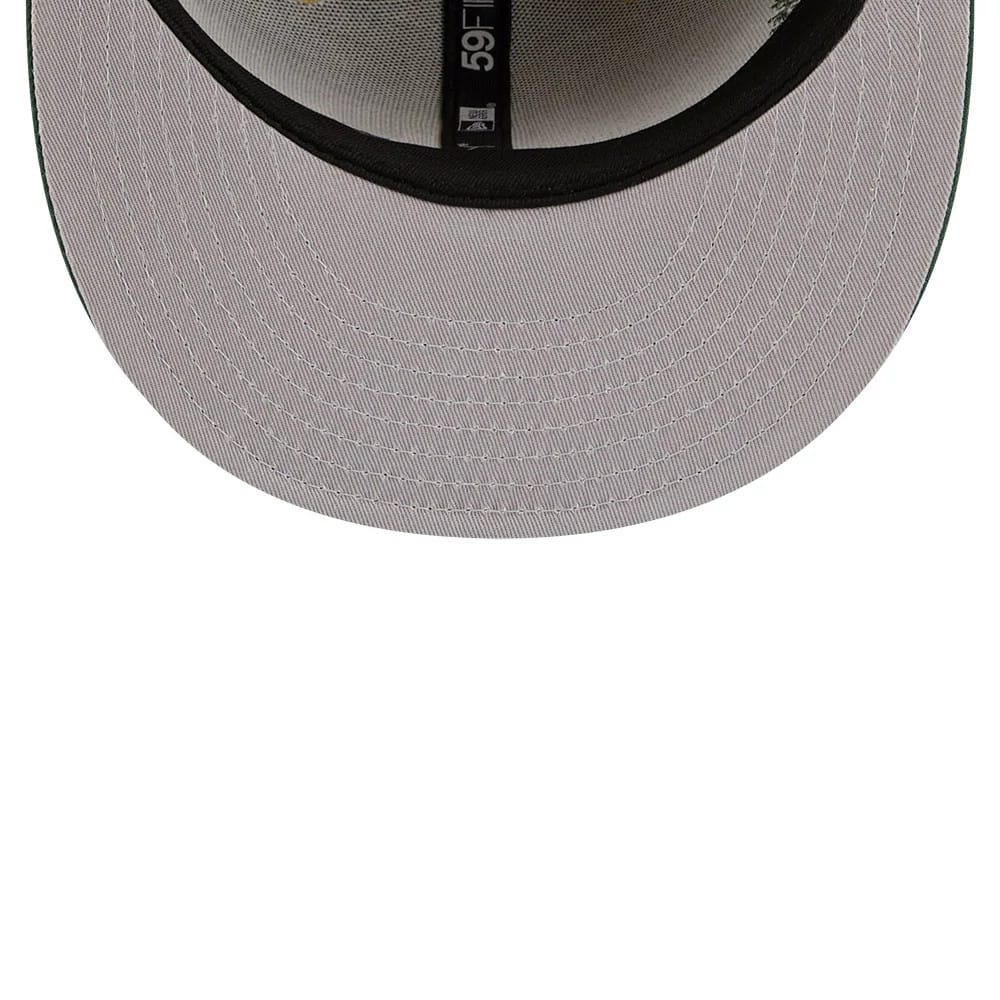 Pictured is this MLB Agave 2Tone LA Dodgers 59FIFTY Fitted cap in light beige & green. 2