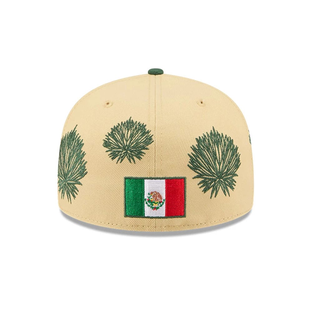 Pictured is this MLB Agave 2Tone LA Dodgers 59FIFTY Fitted cap in light beige & green. 5