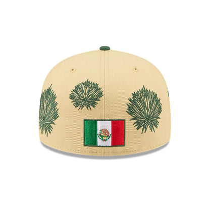 Pictured is this MLB Agave 2Tone LA Dodgers 59FIFTY Fitted cap in light beige. 5
