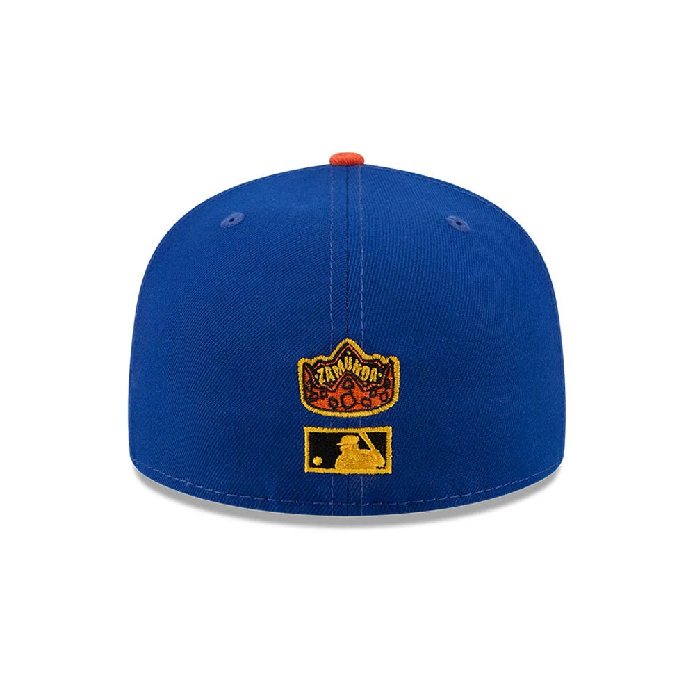 Pictured is this MLB X Coming To America New York Mets 59FIFTY Fitted cap in blue. 5