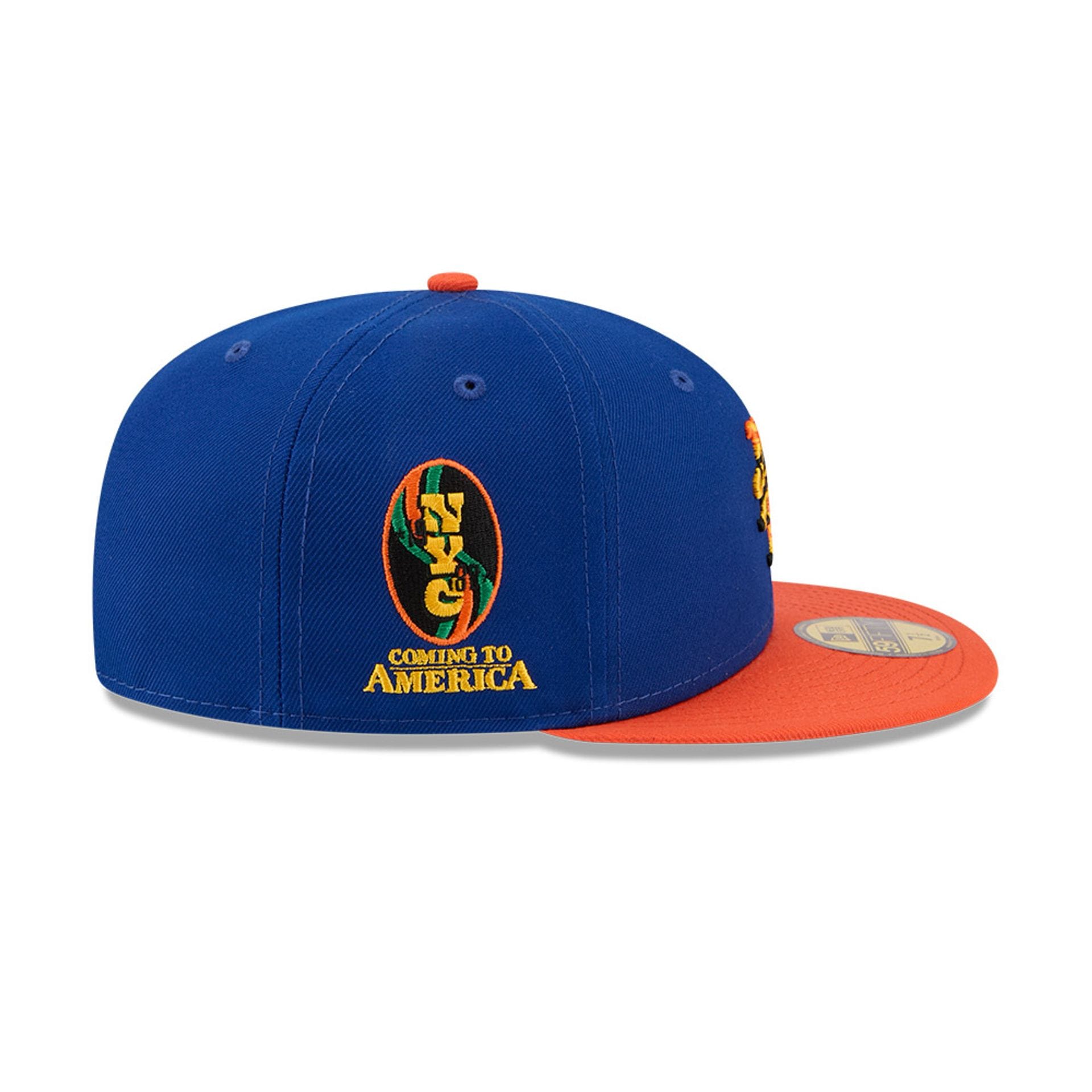 Pictured is this MLB X Coming To America New York Mets 59FIFTY Fitted cap in blue. 6