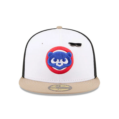 Pictured is this MLB X Ferris Bueller's Day Off Chicago Cubs 59FIFTY Fitted cap in white. 3
