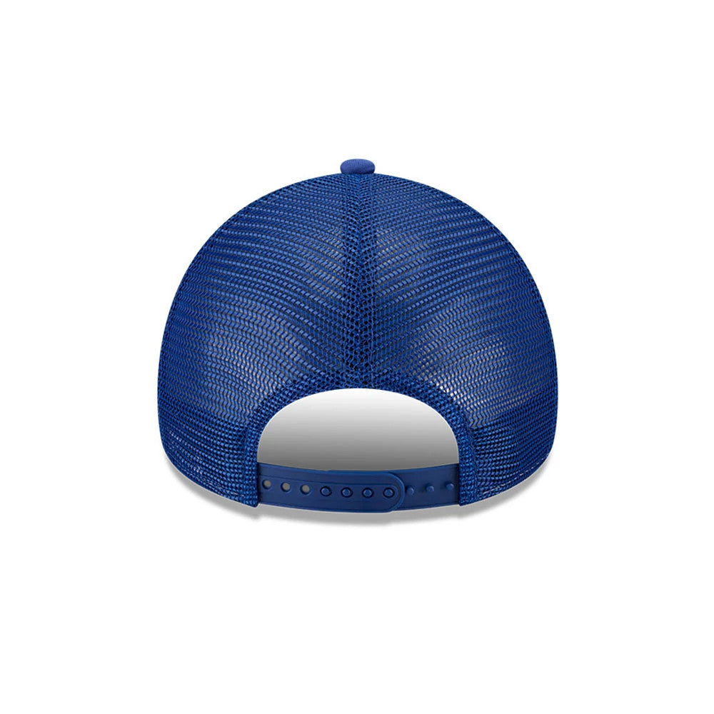 Pictured is this MLB X Ferris Bueller's Day Off Chicago Cubs 9FORTY A-Frame Trucker Adjustable cap in white. 7