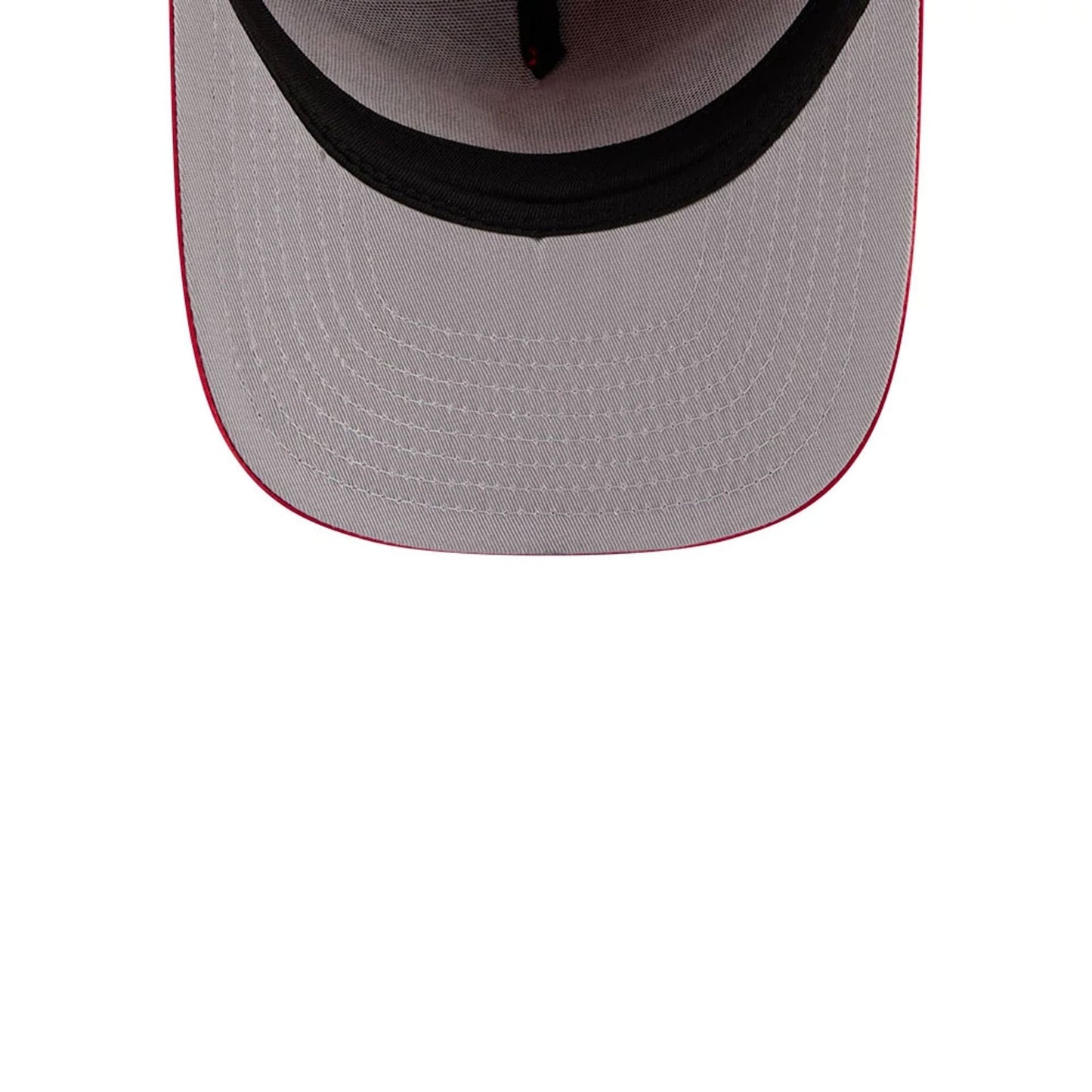 Pictured is this MLB X Ferris Bueller's Day Off Chicago Cubs 9FIFTY A-Frame Snapback Adjustable cap in red. 2