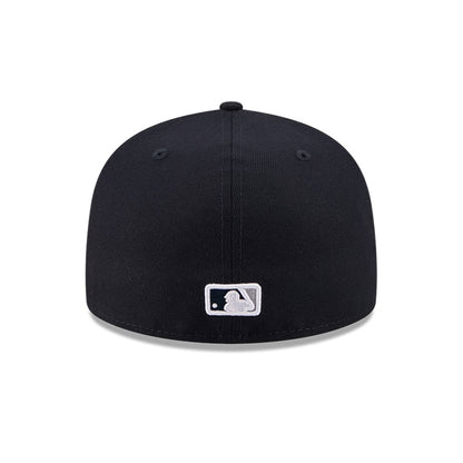 Pictured is this MLB X Seinfeld New York Yankees 59FIFTY Fitted cap in navy. 7