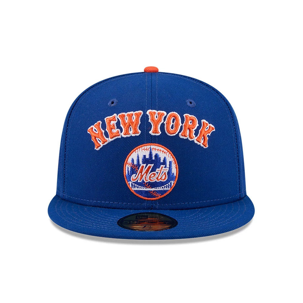 Pictured is this MLB X Seinfeld Cooperstown New York Mets 59FIFTY Fitted cap in Blue. 3
