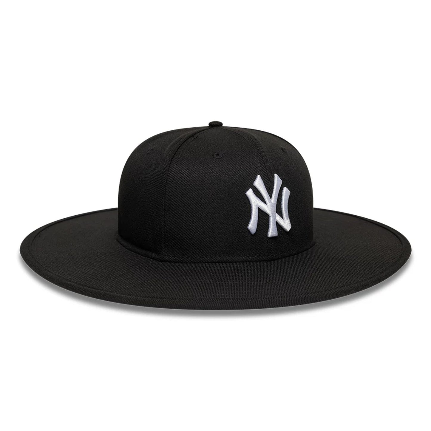 Pictured is this MLB 6 Panel New York Yankees Fitted Bucket hat in black. 3