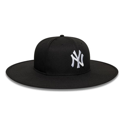 Pictured is this MLB 6 Panel New York Yankees Fitted Bucket hat in black. 3