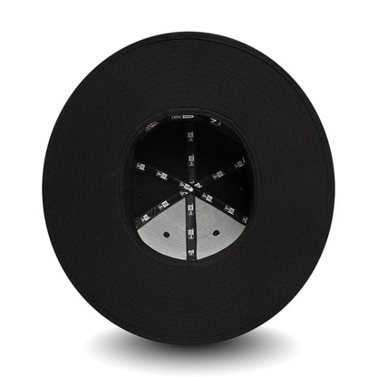 Pictured is this MLB 6 Panel New York Yankees Fitted Bucket hat in black. 5