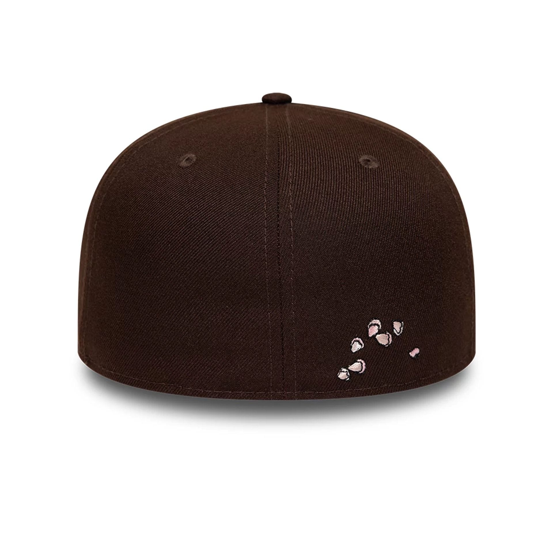 Pictured is this New Era Cherry Blossom 59FIFTY Fitted cap in dark brown. 5