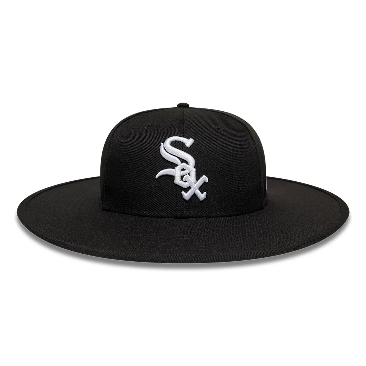 Pictured is this MLB 6 Panel Chicago White Sox Fitted Bucket hat in black. 2
