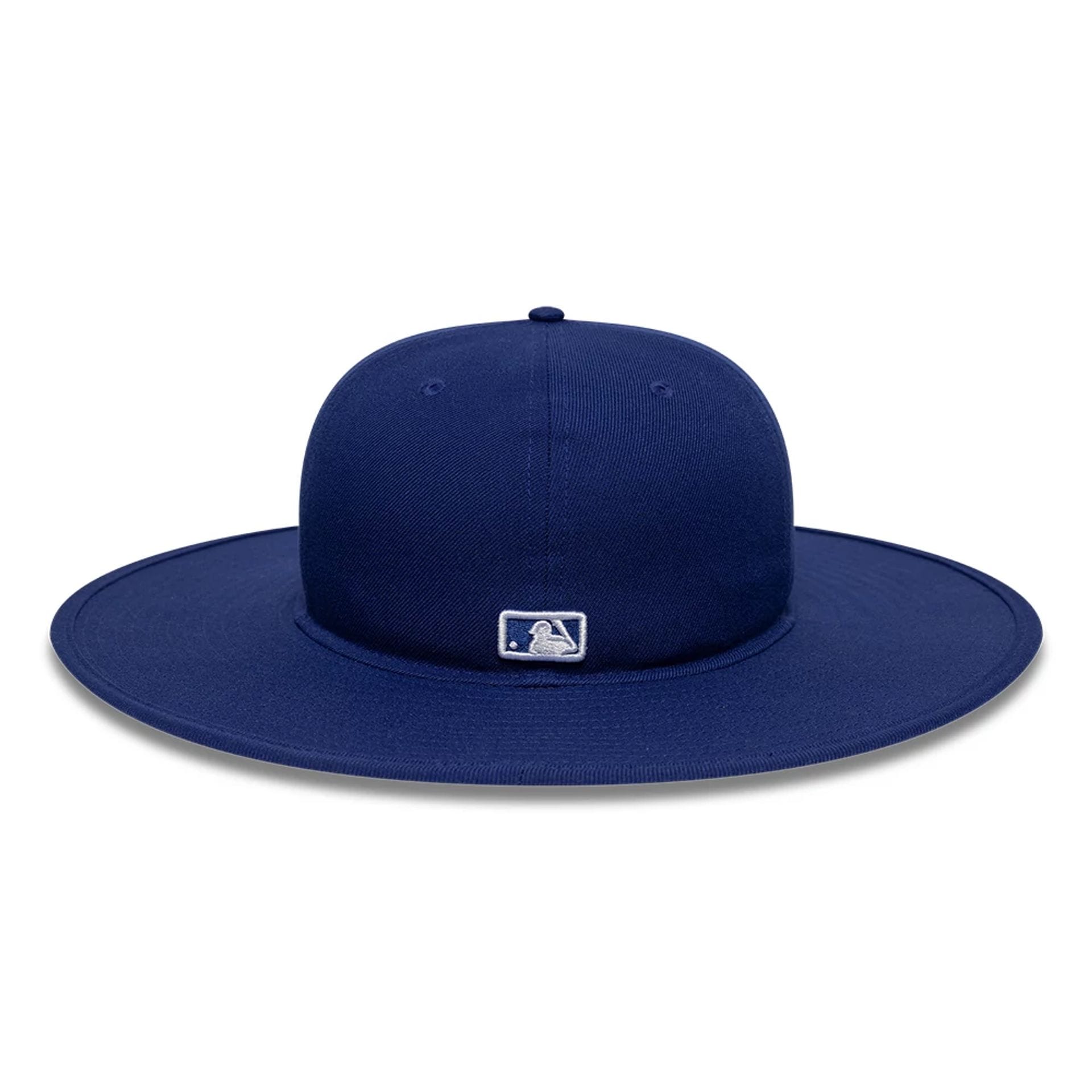 Pictured is this MLB 6 Panel LA Dodgers Fitted Bucket hat in dark blue. 4