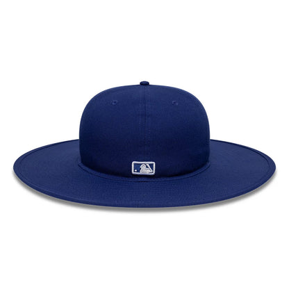Pictured is this MLB 6 Panel LA Dodgers Fitted Bucket hat in dark blue. 4