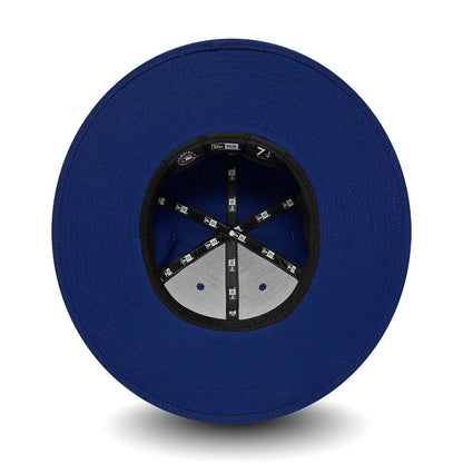 Pictured is this MLB 6 Panel LA Dodgers Fitted Bucket hat in dark blue. 5