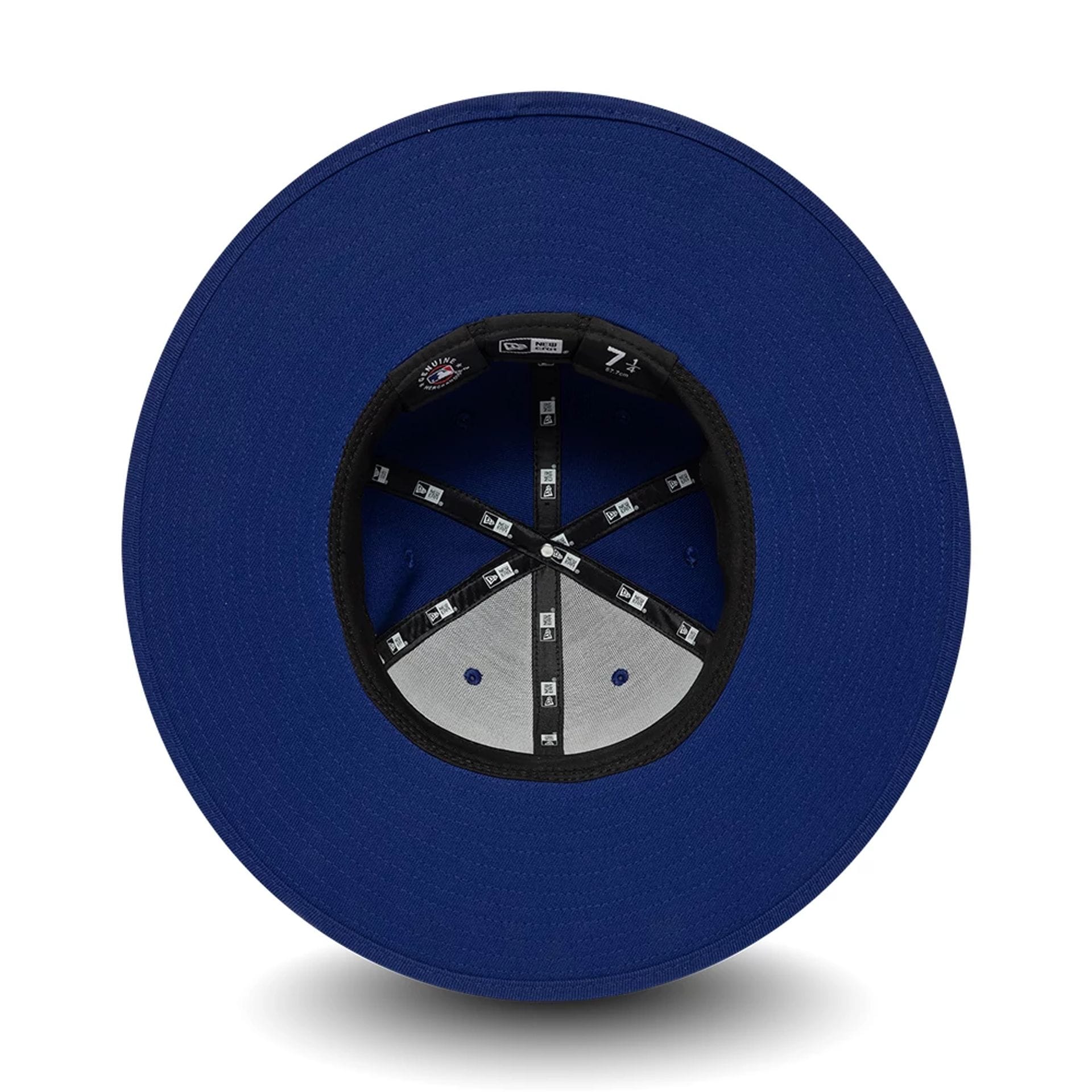 Pictured is this MLB 6 Panel LA Dodgers Fitted Bucket hat in dark blue. 5