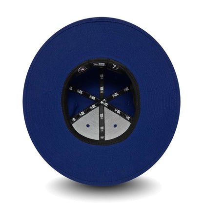 Pictured is this MLB 6 Panel LA Dodgers Fitted Bucket hat in dark blue. 5