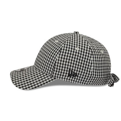 Pictured is this New Era Gingham Bowback 9TWENTY Adjustable cap in black. 5