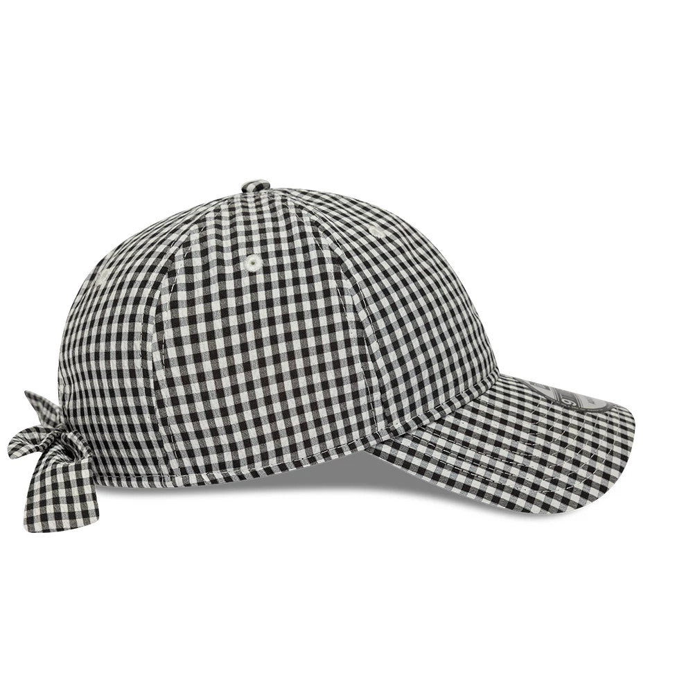 Pictured is this New Era Gingham Bowback 9TWENTY Adjustable cap in black. 6