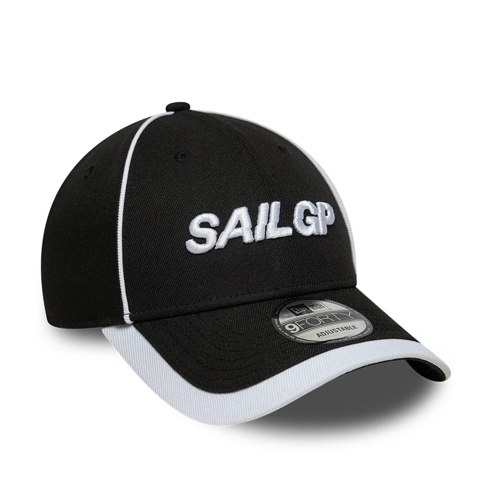 Pictured is this Repreve® Sail GP Piping 9FORTY cap in black. 3