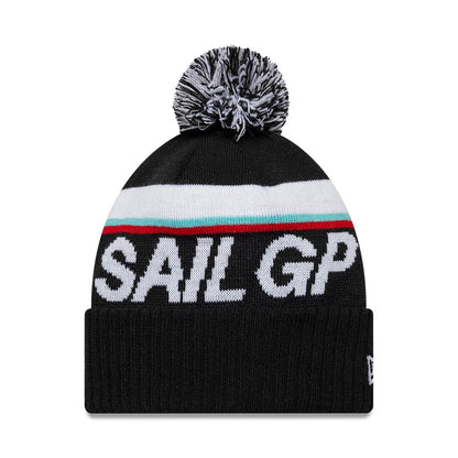 Pictured is this Sport Sail GP Cuff Knit Beanie cap in black. 1