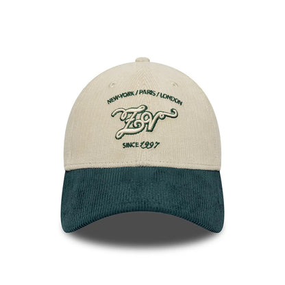 Pictured is this New Era X Zadig & Voltaire Cord 9FORTY Adjustable cap in cream & green. 3