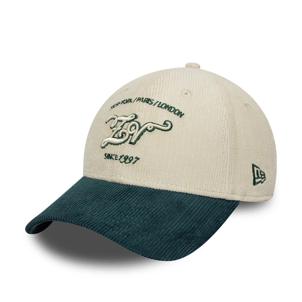 Pictured is this New Era X Zadig & Voltaire Cord 9FORTY Adjustable cap in Cream. 1