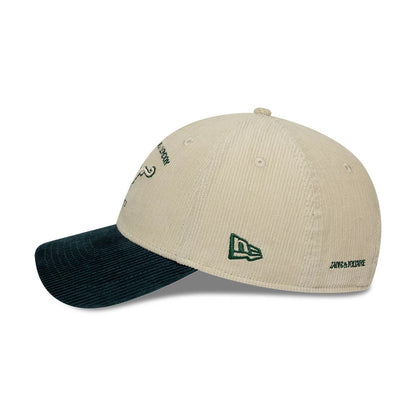 Pictured is this New Era X Zadig & Voltaire Cord 9FORTY Adjustable cap in cream & green. 6