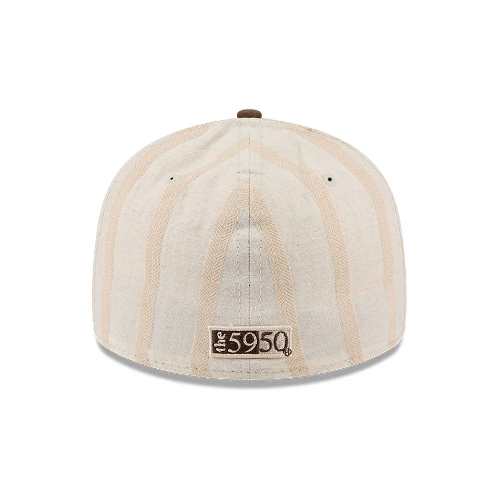 Pictured is this New Era 59FIFTY Day Low Profile 59FIFTY Fitted cap in open beige. 5
