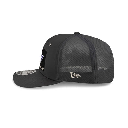 Pictured is this New England Patriots Super Bowl 2026 On Field Charcoal 9SEVENTY Stretch Snap Adjustable cap. 4