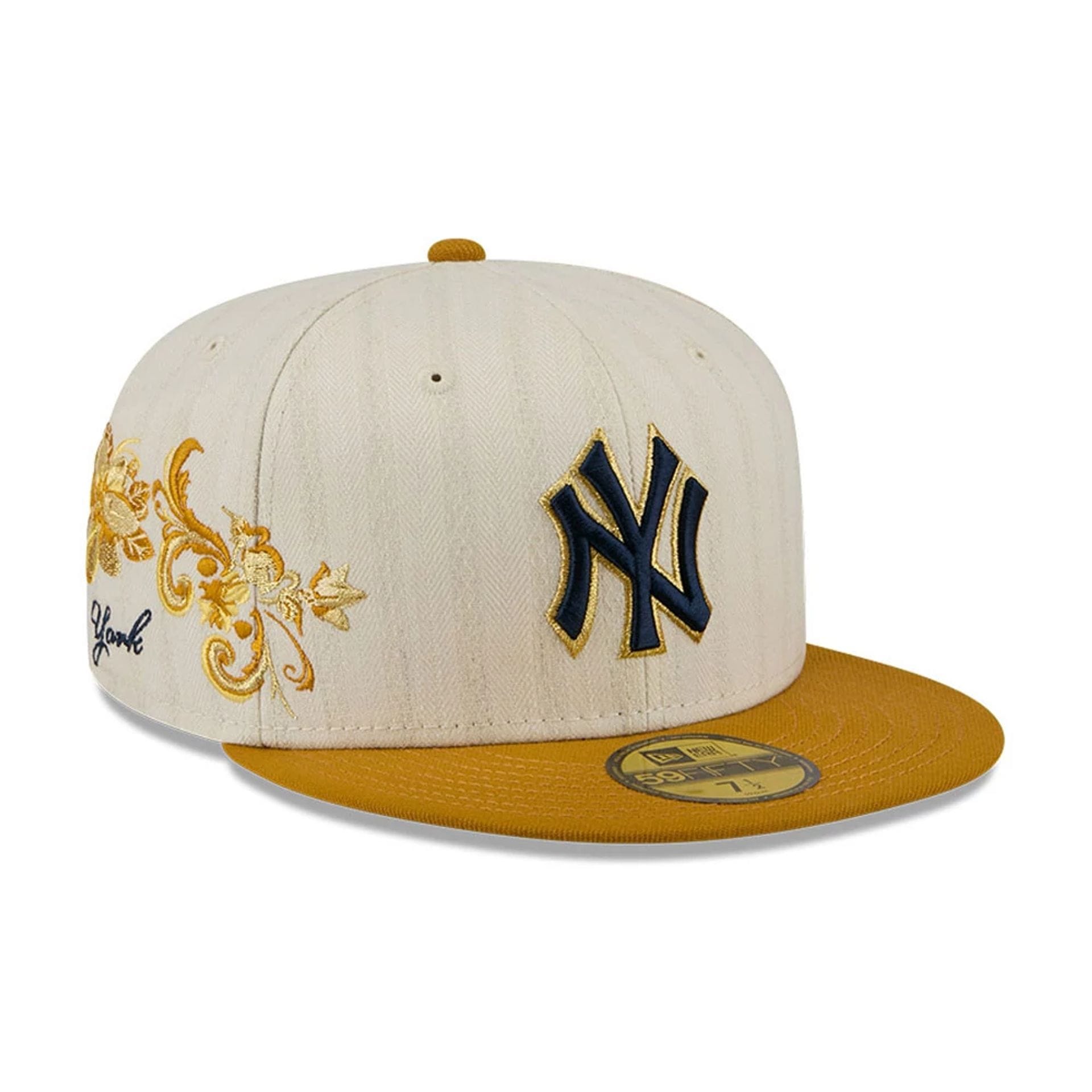 Pictured is this MLB 59FIFTY Day New York Yankees 59FIFTY Fitted cap in white. 1
