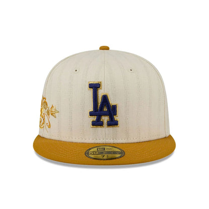 Pictured is this MLB 59FIFTY Day LA Dodgers 59FIFTY Fitted cap in white. 3