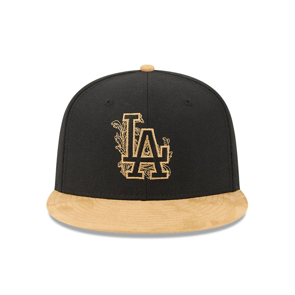 Pictured is this MLB 59FIFTY Day Fauna LA Dodgers 59FIFTY Fitted cap in black. 3
